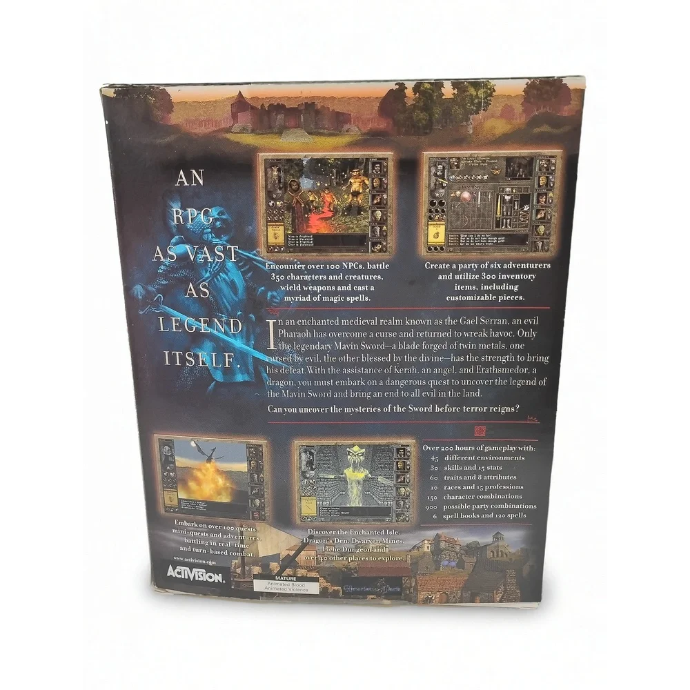 Wizards & Warriors PC CD-ROM Big Box Activision RPG D.W. Bradley Retro Gaming PC